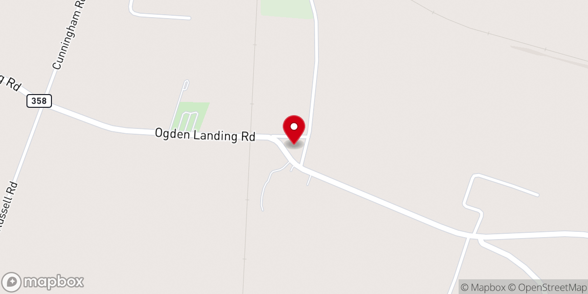 Map showing location of Palestine United Methodist Church