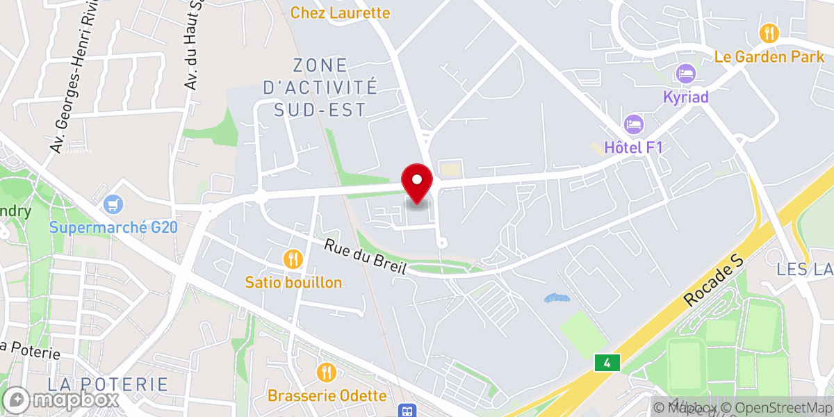 Map showing location of Redeemed Christian Church Rennes