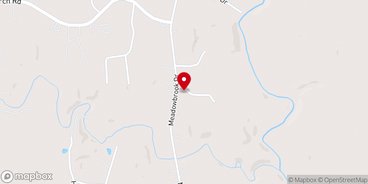 Map showing location of Hopewell Church