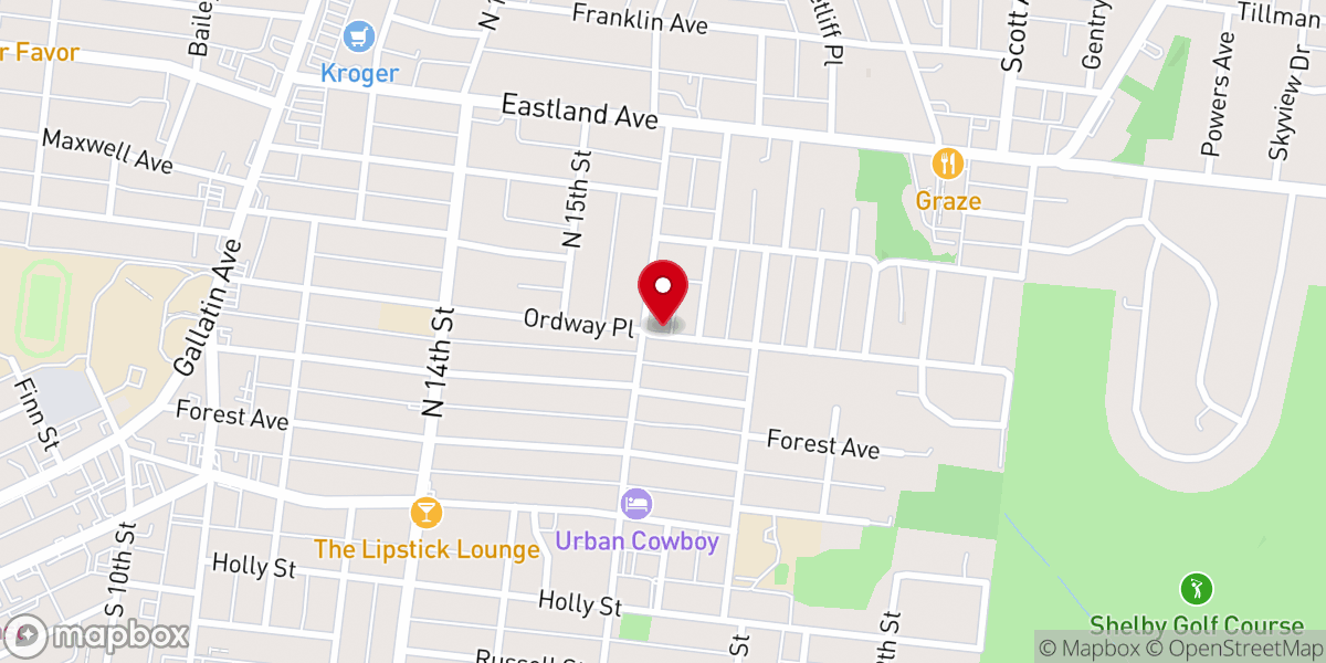 Map showing location of Martha Obryan Center Inc
