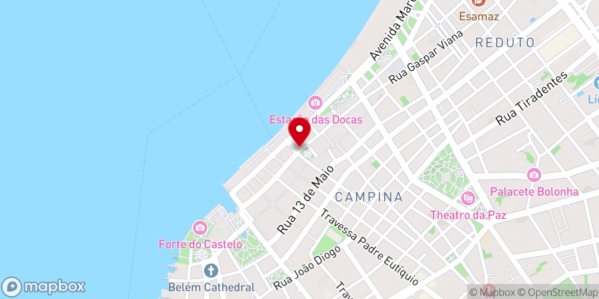Map showing location of Reitoria Nossa Senhora das Mercês (Igreja das Mercês)