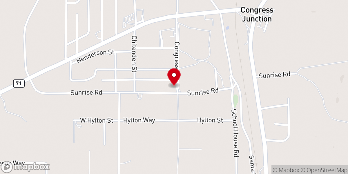 Map showing location of Epiphany Evangelical Lutheran Church