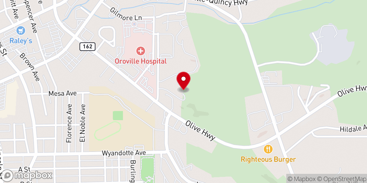 Map showing location of Olive Hill Missionary Baptist