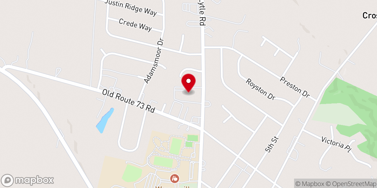 Map showing location of Waynesville Community Church