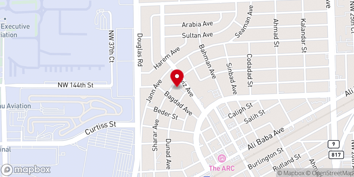Map showing location of The Kingdom Agenda Worship Center Inc