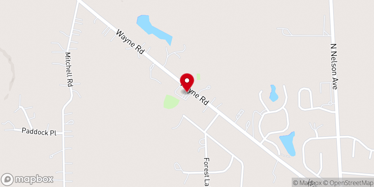 Map showing location of Wilmington Church of the Nazarene