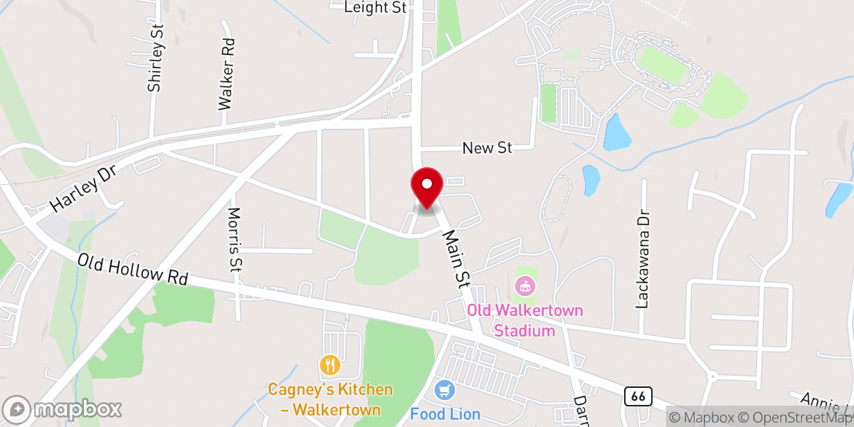 Map showing location of Love's United Methodist Church