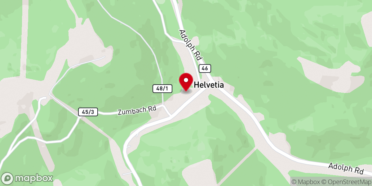 Map showing location of Helvetia Historic Square