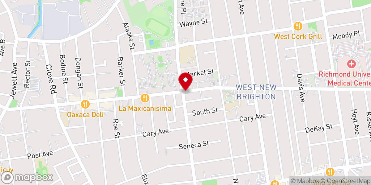 Map showing location of Cornerstone Christian Center