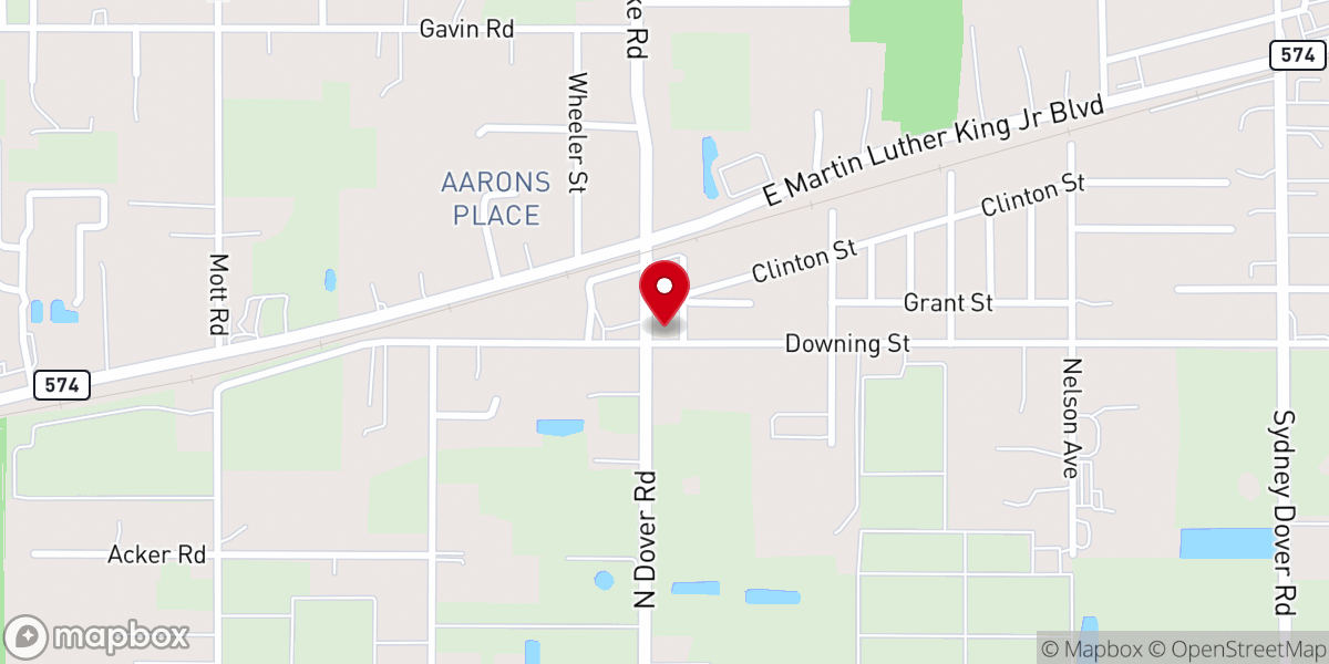 Map showing location of Dover Advent Christian Church