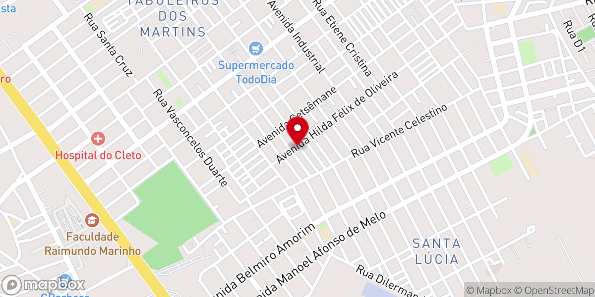 Map showing location of Assembléia de Deus
