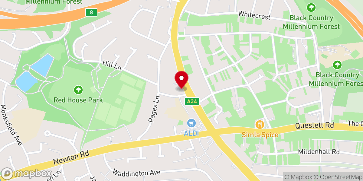 Map showing location of Holy Name Catholic Church