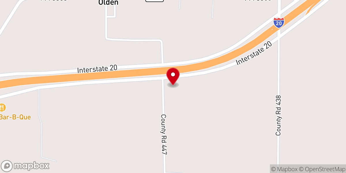 Map showing location of Leon River Cowboy Church