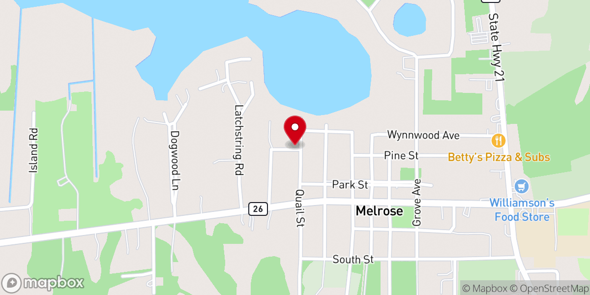 Map showing location of St. Luke's Evangelical Lutheran Church
