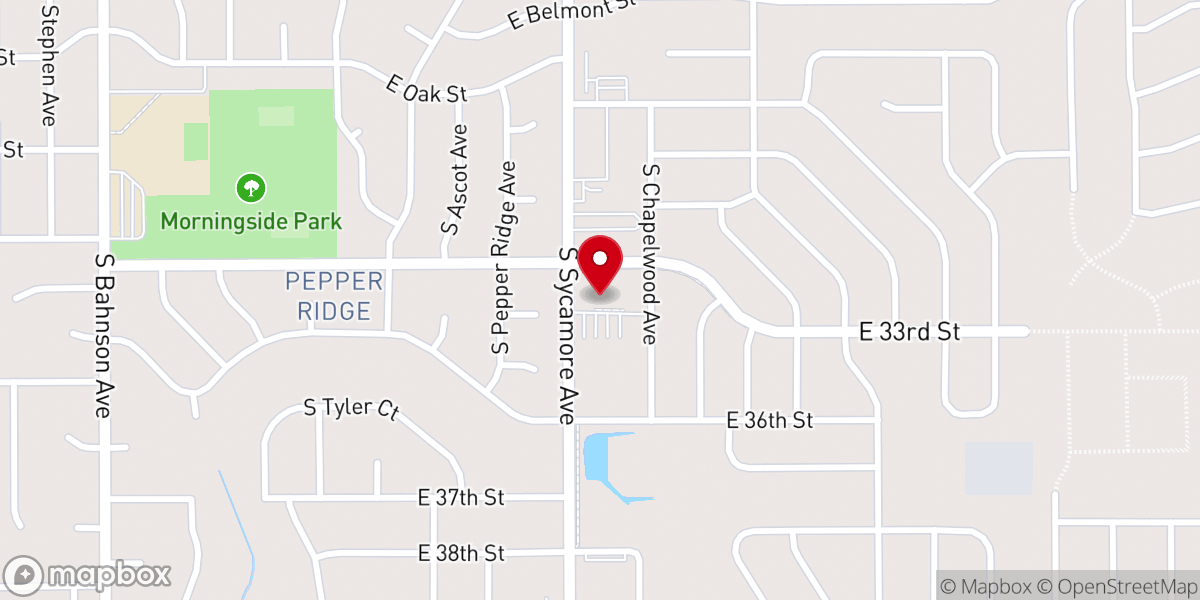Map showing location of Lord of Life Lutheran Church
