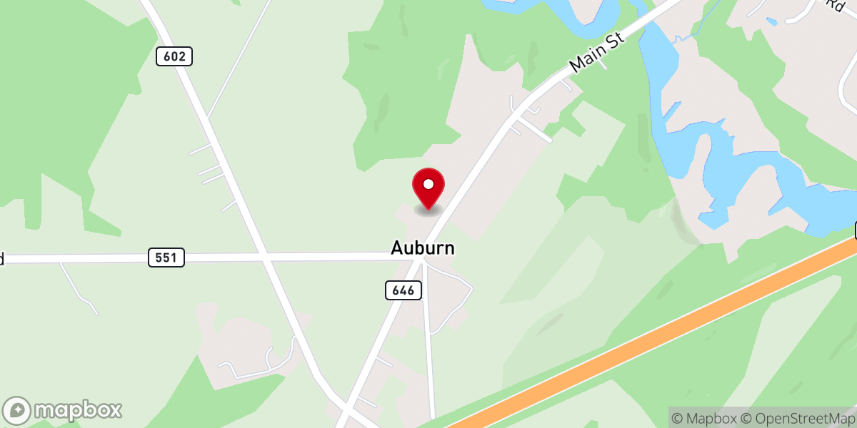 Map showing location of Ebenezer United Methodist Church