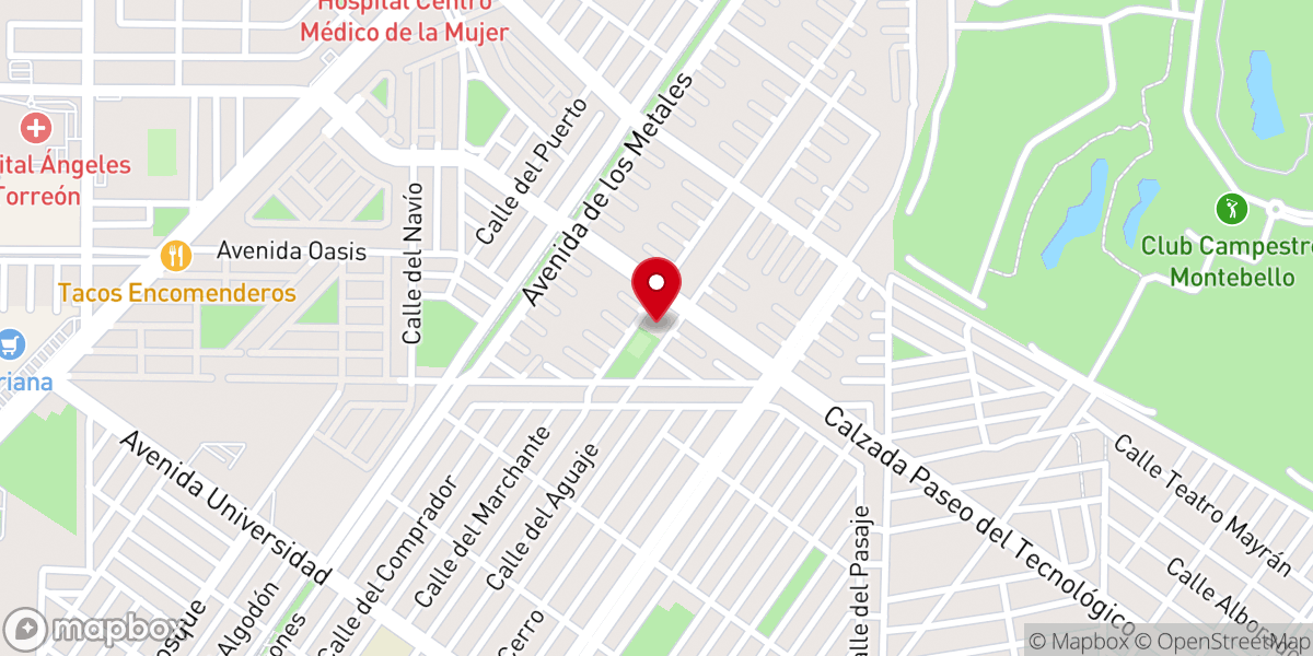 Map showing location of Parroquia San José Obrero