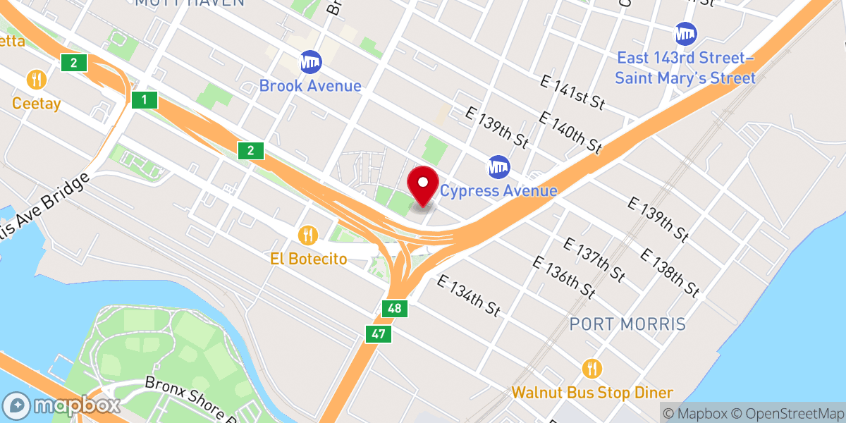 Map showing location of Mill Brook Extension