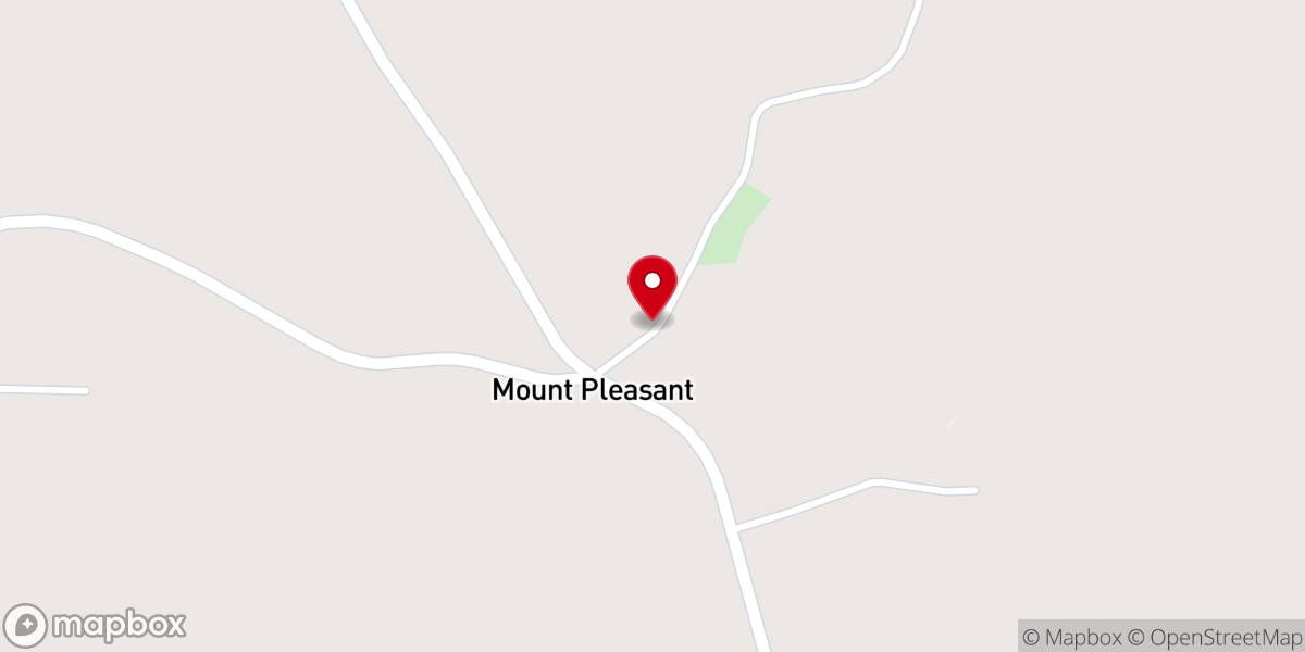 Map showing location of Mt Pleasant Baptist Church