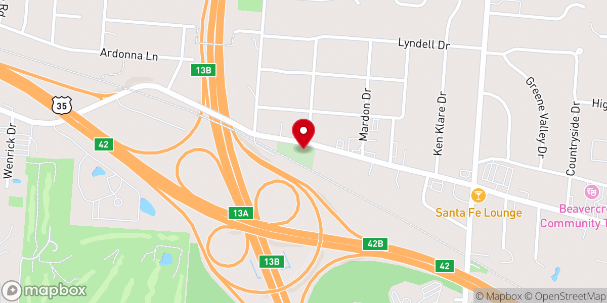 Map showing location of Calvary Chapel of Dayton