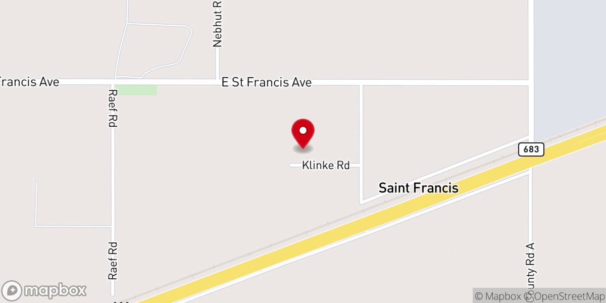 Map showing location of St. Francis of Assisi Catholic Church