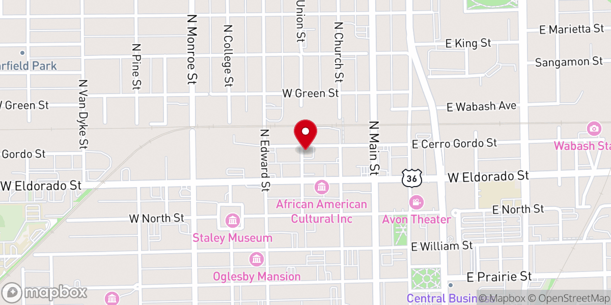 Map showing location of Annunciation Church
