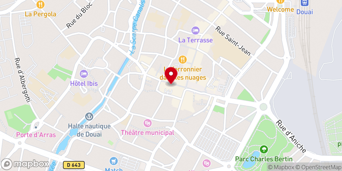 Map showing location of Beffroi de Douai