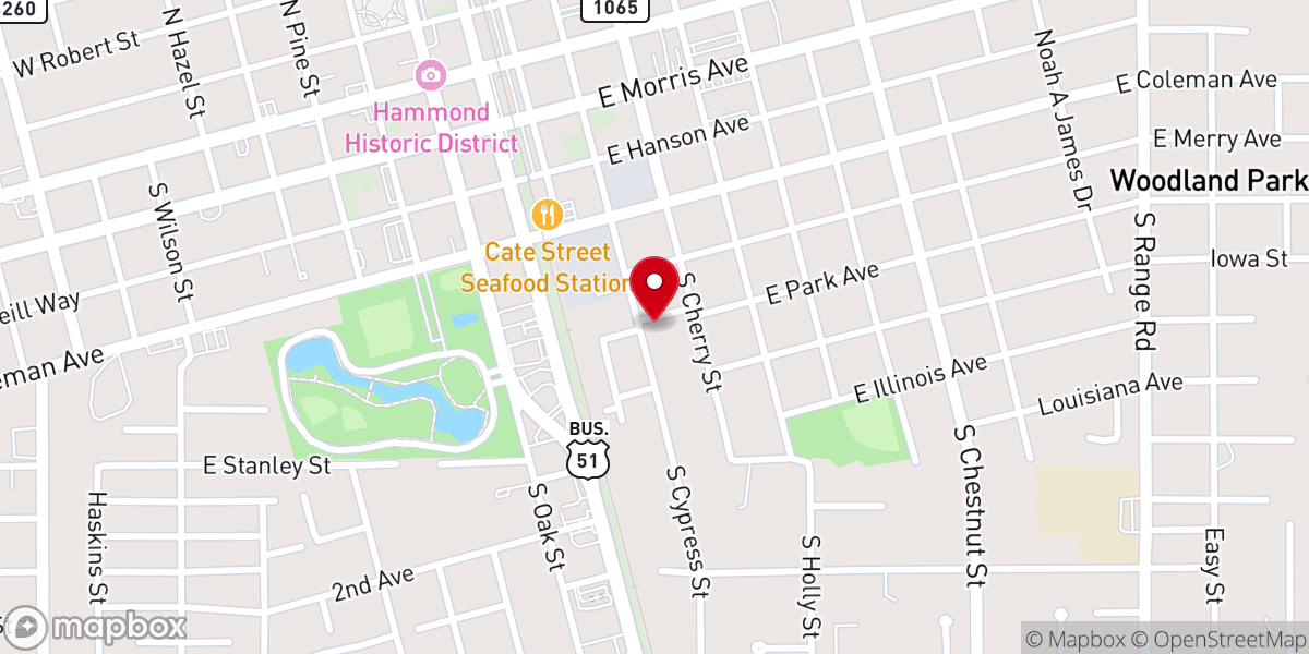 Map showing location of Church of God of Prophecy