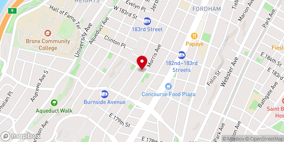 Map showing location of Morris Senior Center