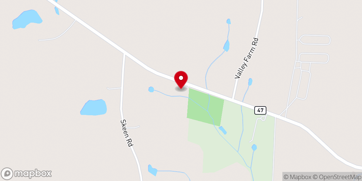 Map showing location of Siloam Church