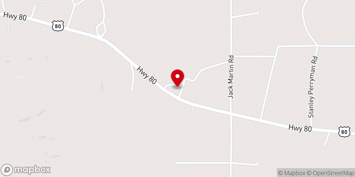 Map showing location of Beech Springs Baptist Church