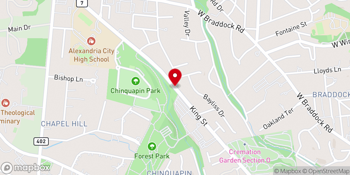 Map showing location of King Street Church