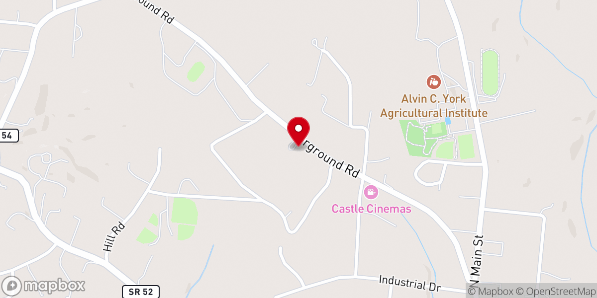 Map showing location of Fentress County Food Bank