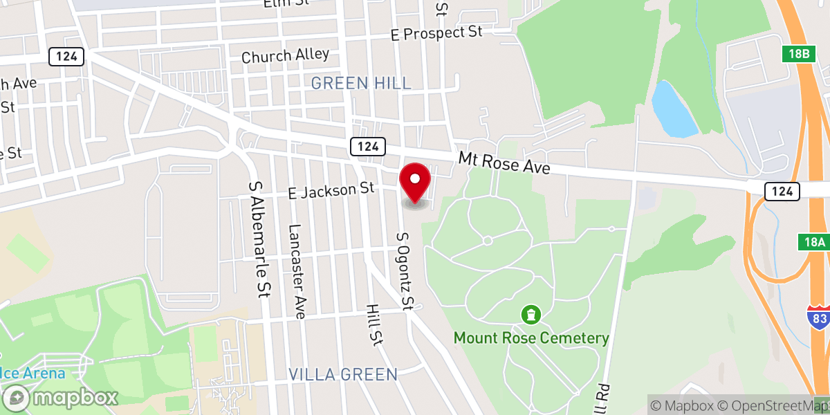 Map showing location of Praise Community Church
