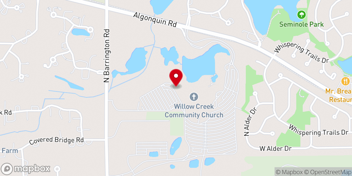 Map showing location of Willow Creek Care Center