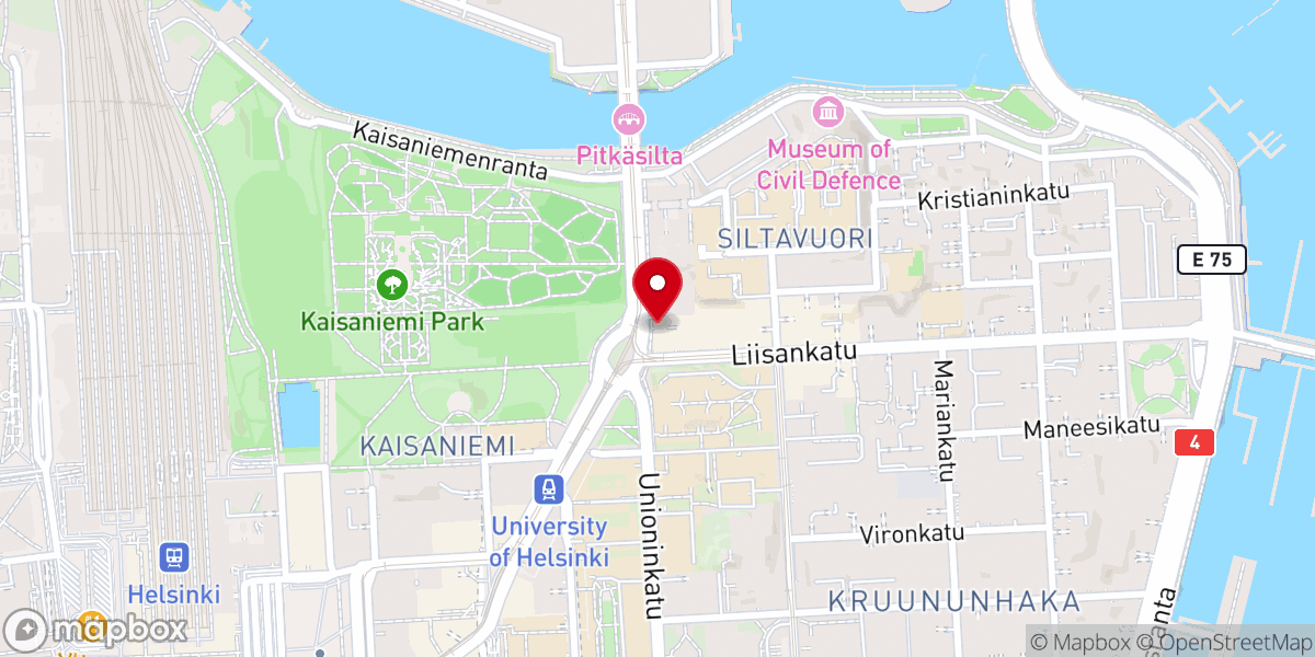 Map showing location of Helsingin Ortodoksinen Seurakunta