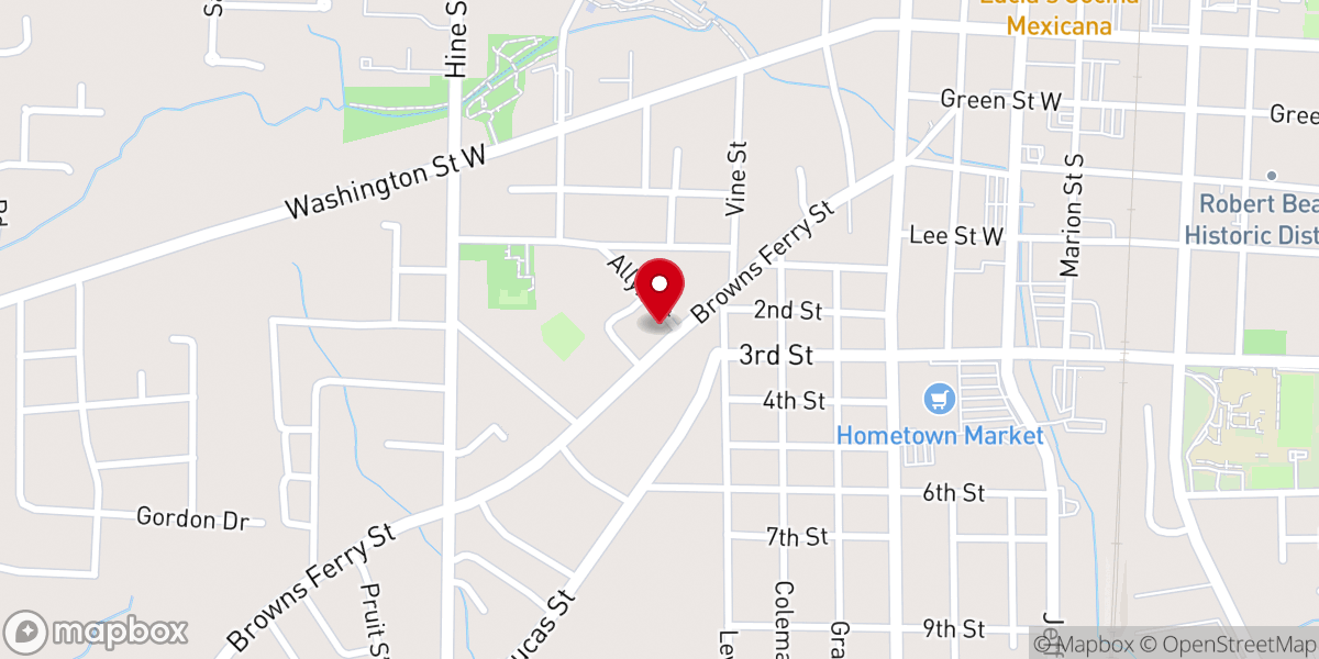Map showing location of Trinity Congregational Church