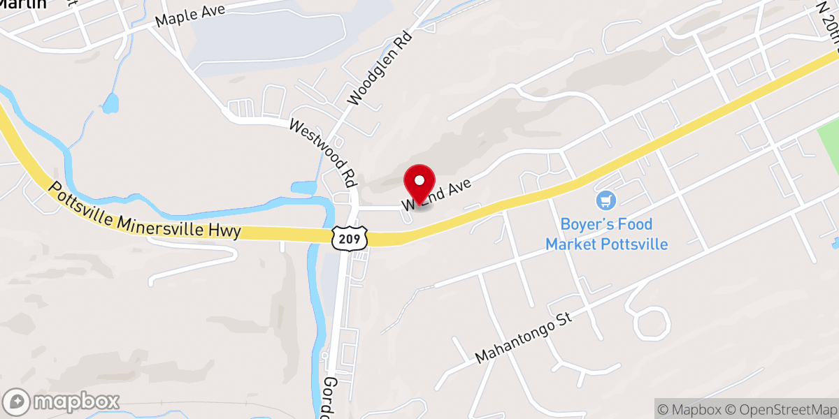 Map showing location of Strikers Pub