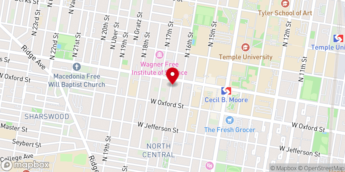 Map showing location of Greater Love Baptist Church