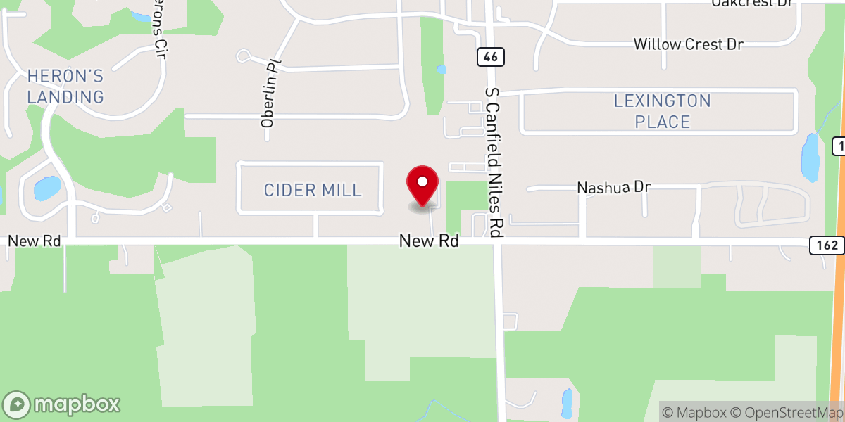 Map showing location of New Road Church