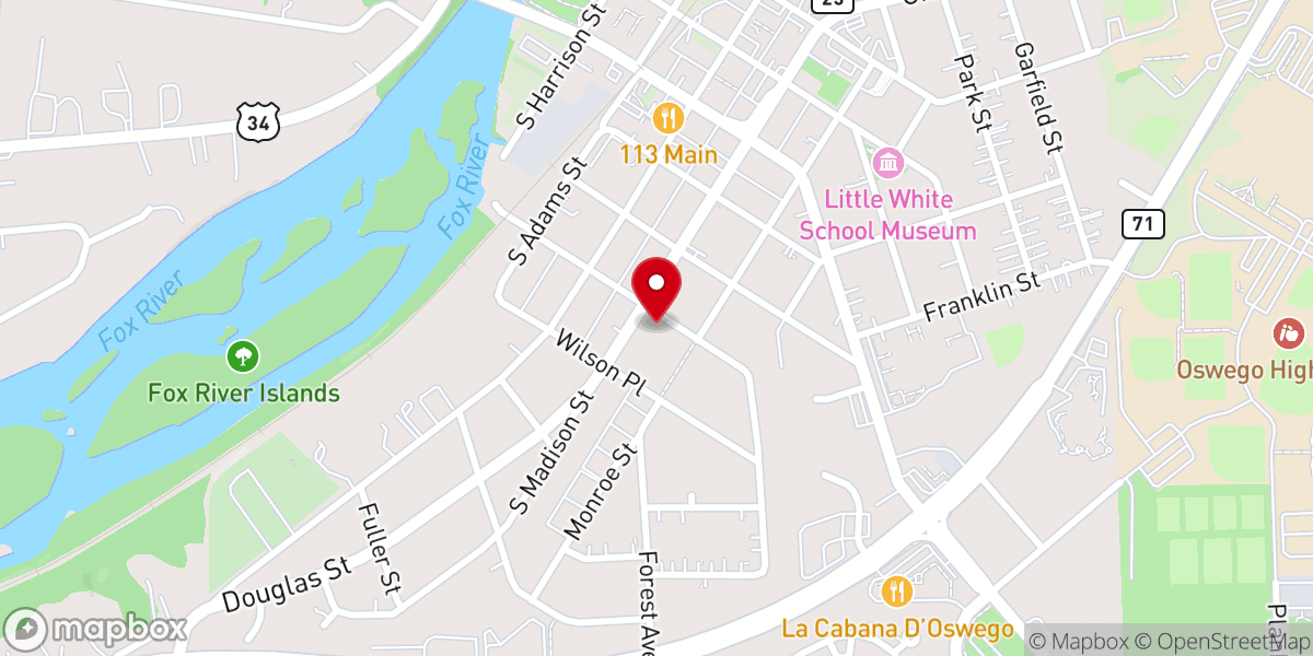 Map showing location of Real Life Church