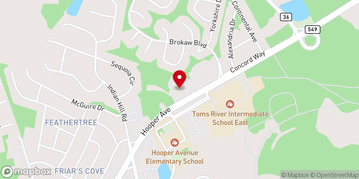 Map showing location of Holy Cross Lutheran Church