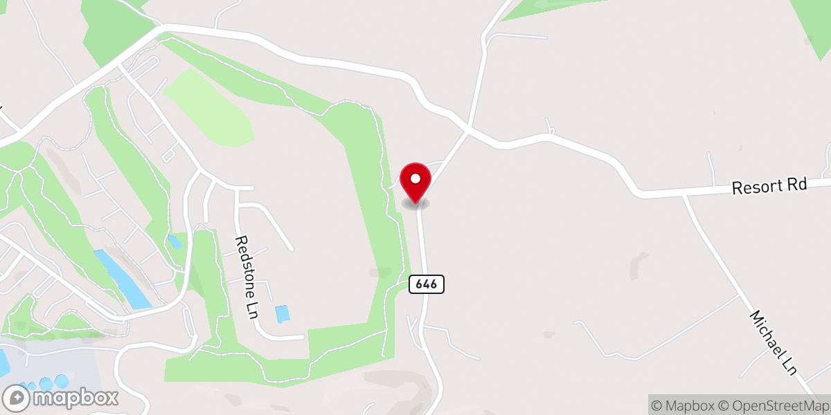 Map showing location of Mount Zion Church