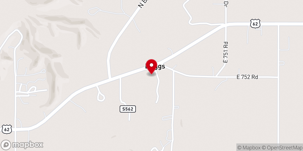 Map showing location of Cedar Tree Baptist Church