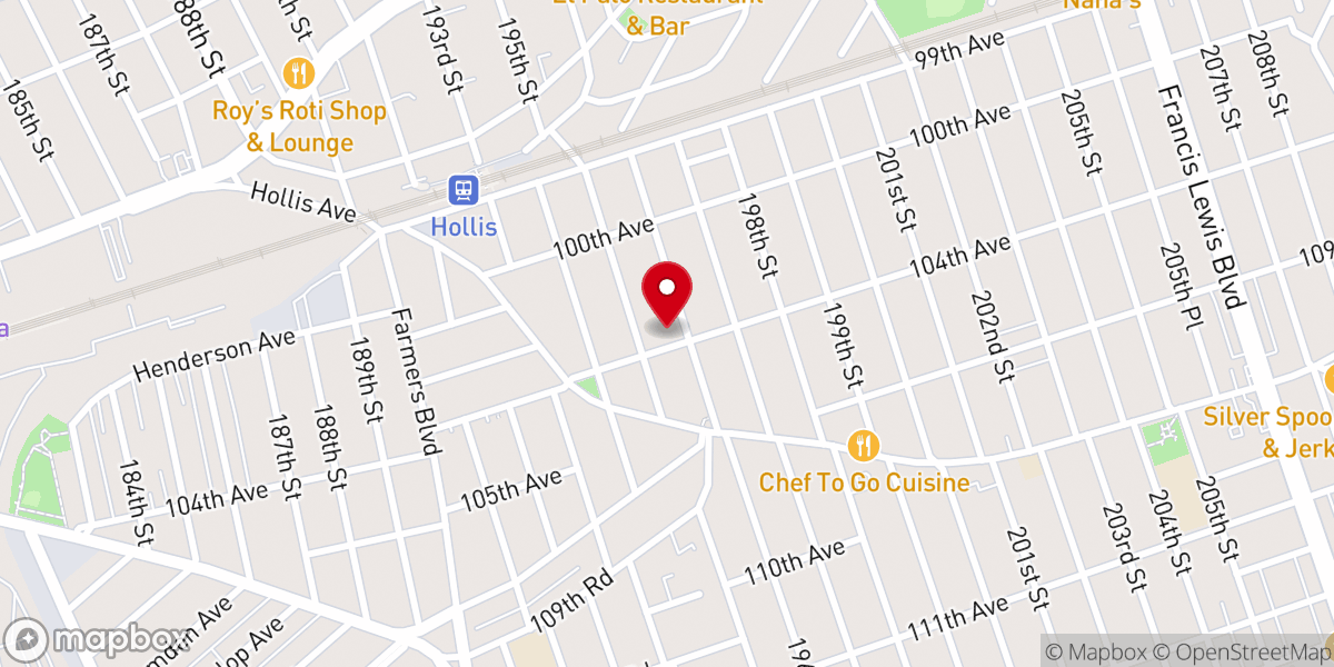 Map showing location of Hollis Presbyterian Church