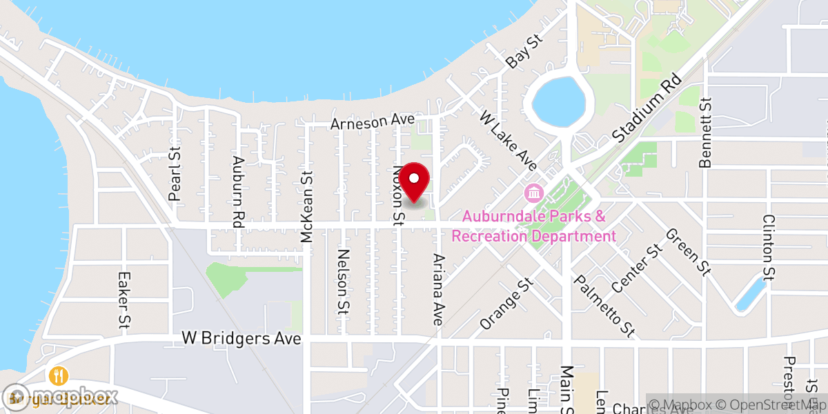 Map showing location of Iglesia Nuevo Testamento Auburndale