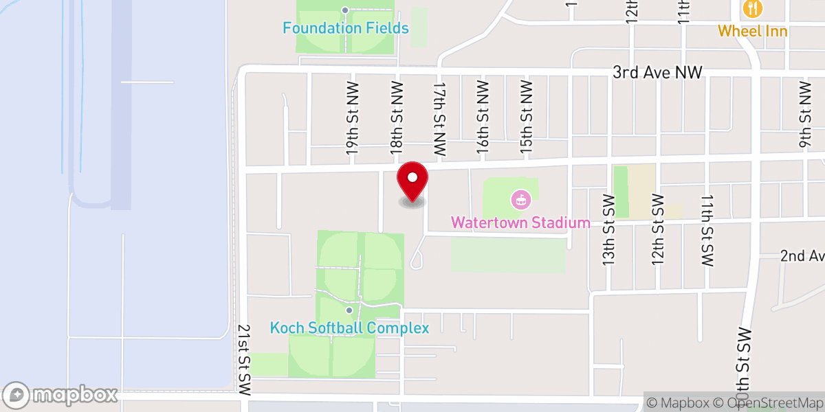 Map showing location of Living Faith Christian Center