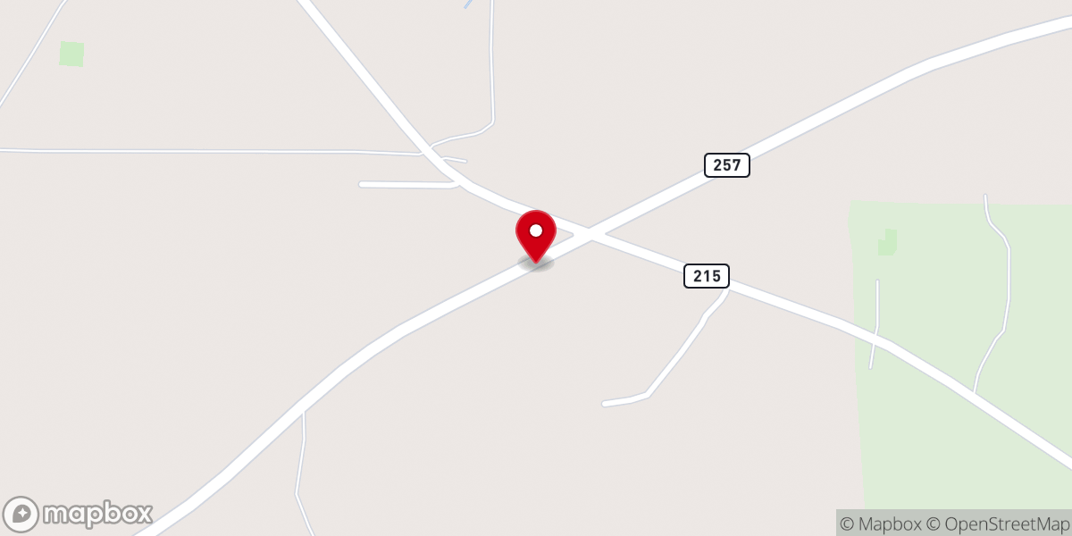 Map showing location of Rock Hill Baptist Church