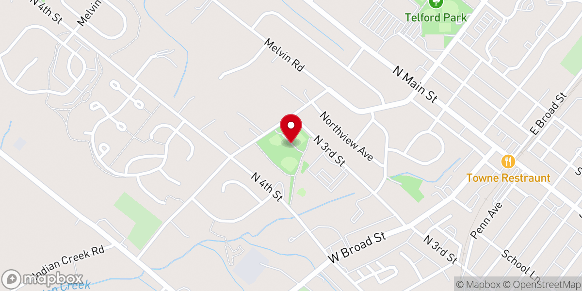 Map showing location of Centennial Park