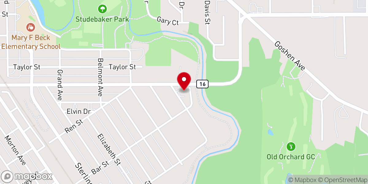 Map showing location of Riverview General Baptist
